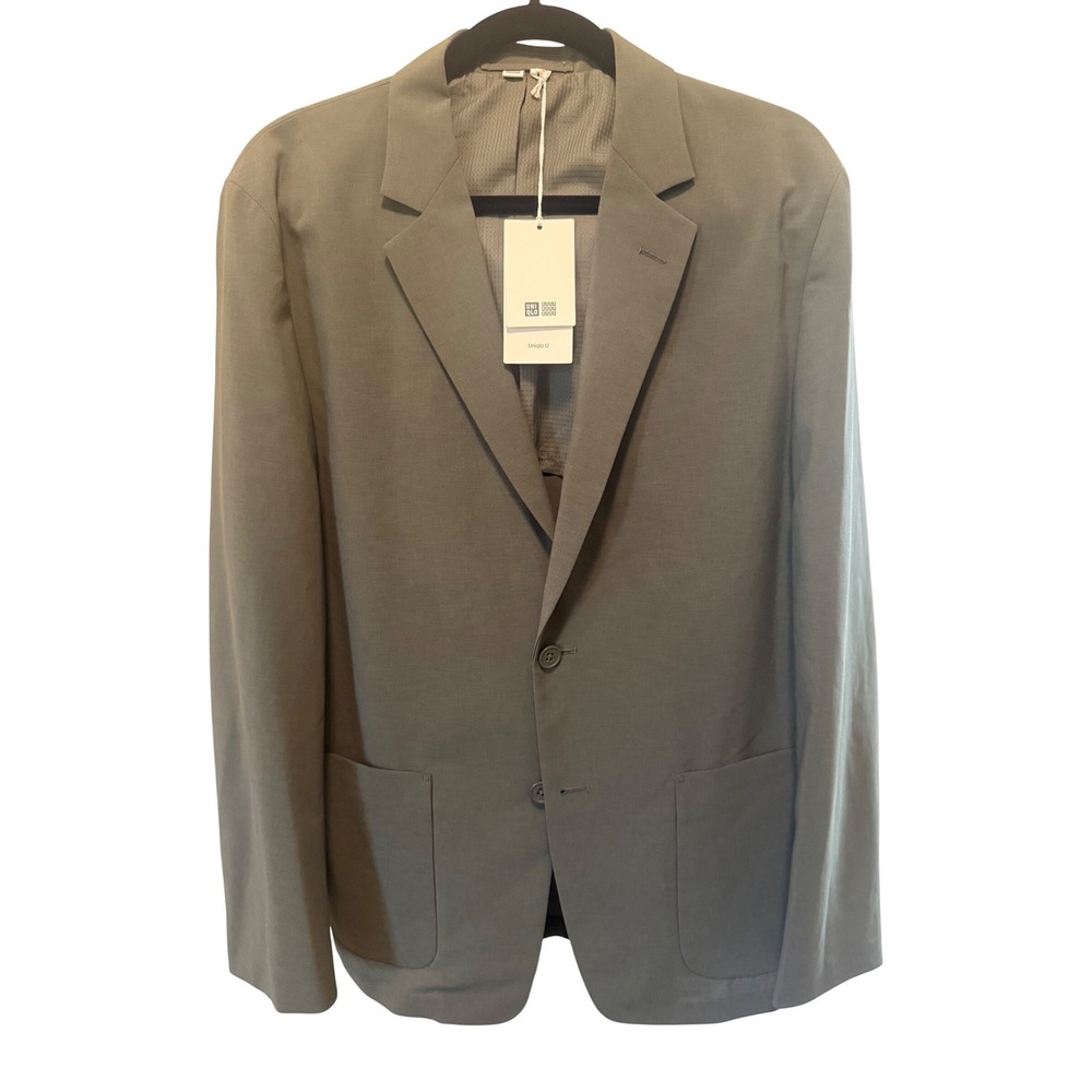Uniqlo U Mens Lightweight Jacket Olive Grn Blazer Lemaire 311-195213 Size L NWT
